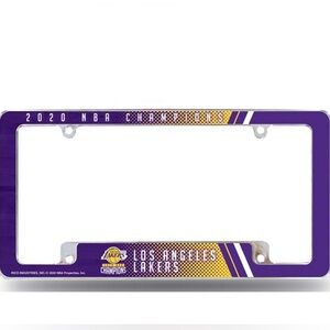 Los Angeles Lakers 2020 Champions Purple Metal License Plate Frame